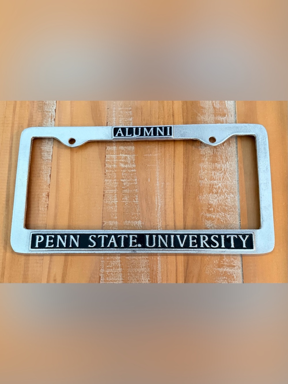 NOS Penn State University Alumni Metal License Plate Frame - WE ARE - PENN STATE
